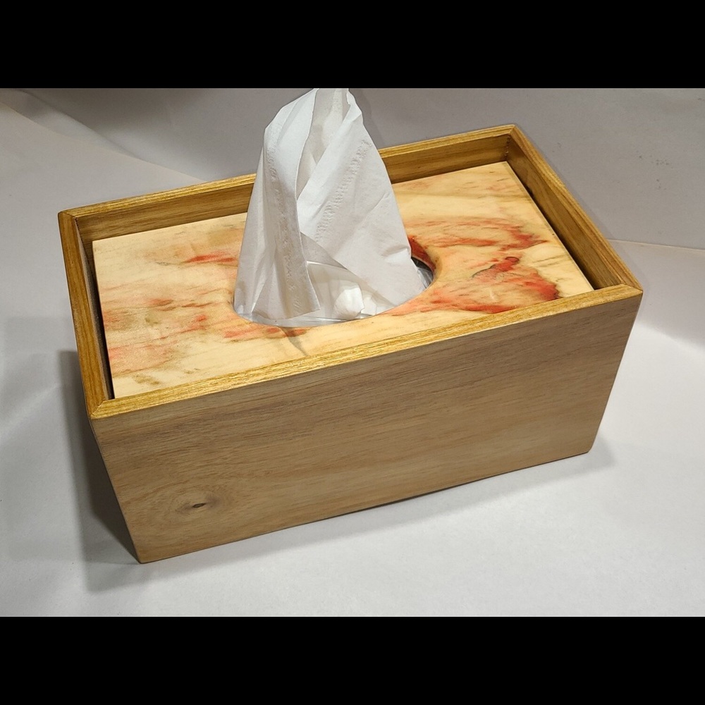 One of a kind Wood Tissue Box